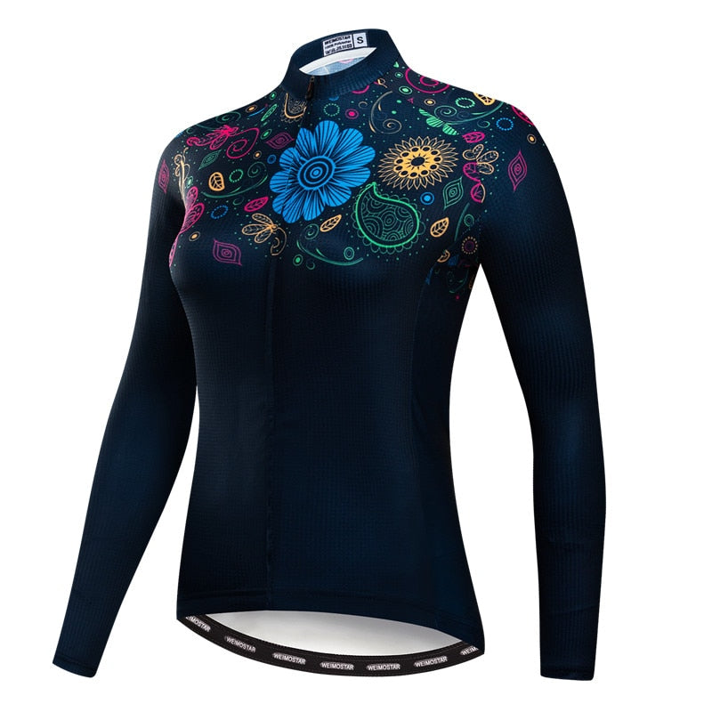 Weimostar Women's Cycling Jersey with Long Sleeves, Autumn Bike Gear - Vlad's Bike Bits