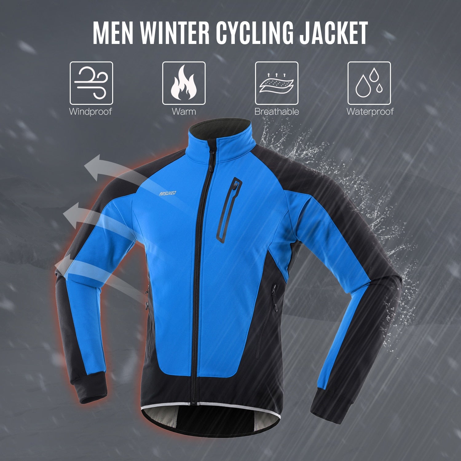 Arsuxeo men's best sale cycling jacket