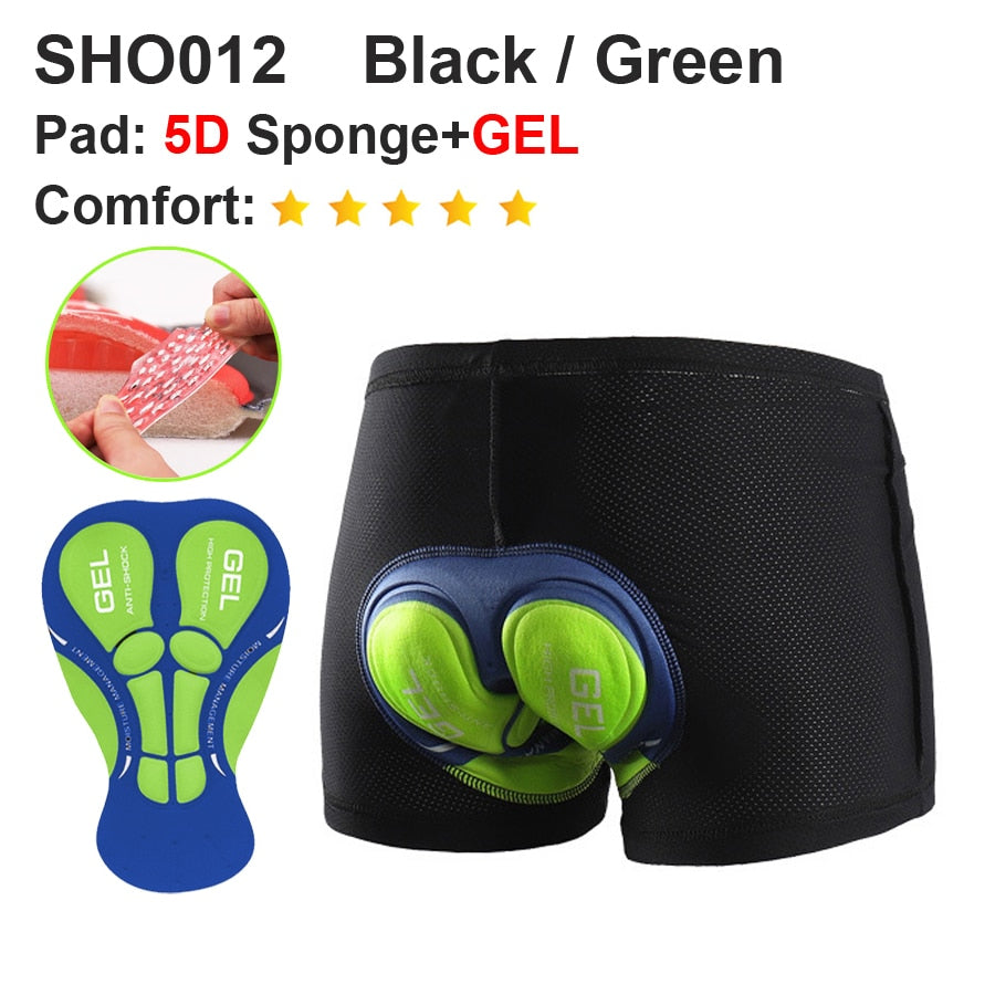 NEWBOLER Breathable Cycling Shorts Cycling Underwear 5D Gel Pad Shockproof Bicycle Underpant MTB Road Bike Underwear Man Shorts - Vlad's Bike Bits